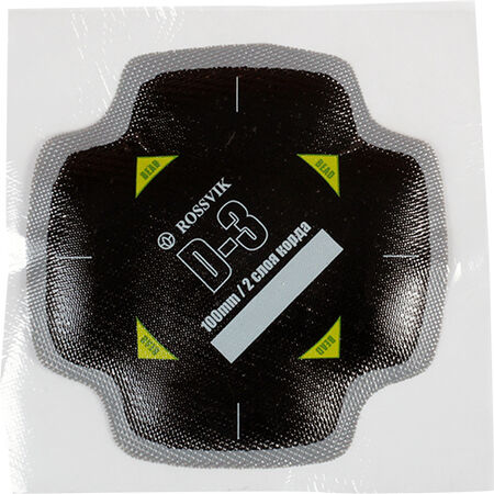 Пластырь кордовый для диагональных шин D-3  ROSSVIK 100 мм 2 слоя корда уп 10 шт  