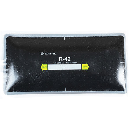 Пластырь кордовый для радиальных шин R-42  ROSSVIK 130х260 мм 4 слоя корда уп 10 шт  