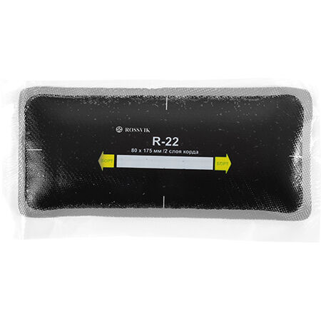 Пластырь кордовый для радиальных шин R-22  ROSSVIK 80х175 мм 2 слоя корда уп 10 шт  